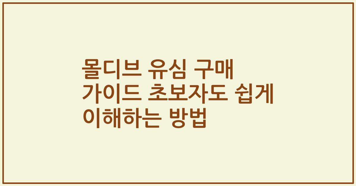 몰디브 유심 구매 가이드 초보자도 쉽게 이해하는 방법